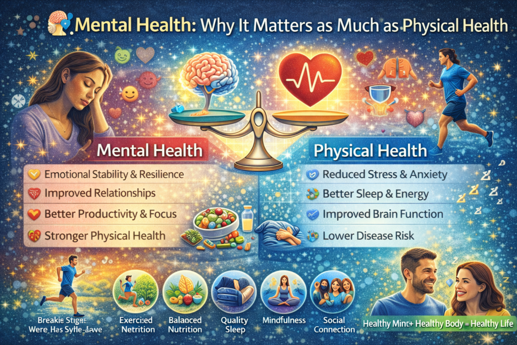 🧠💙 Mental Health: Why It Matters as Much as Physical Health