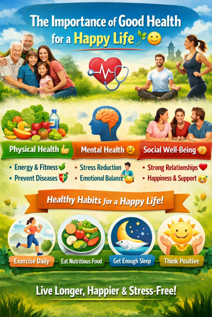 he Importance of Good Health for a Happy Life 🌱😊
